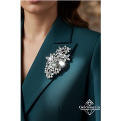 Брошь-кулон крупная с кристаллами БР4 модель БРО/18