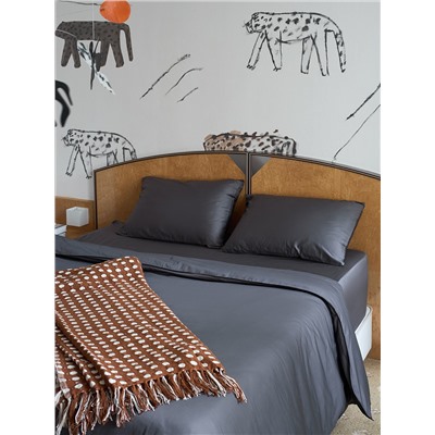 Покрывало из хлопка Polka dots карамельного цвета из коллекции Essential, 180х250 см