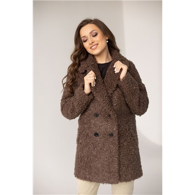 Пальто женское демисезонное 23720 (шоколад)