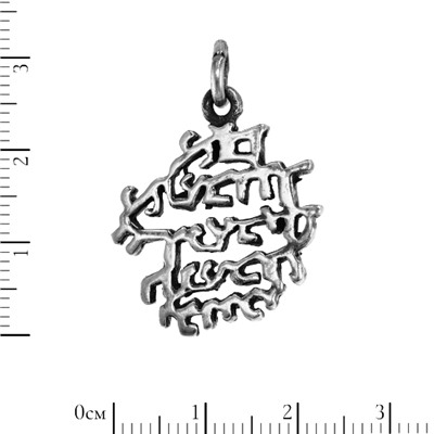 Подвеска 'Манускрипт' серебряная Т1П.120БКN