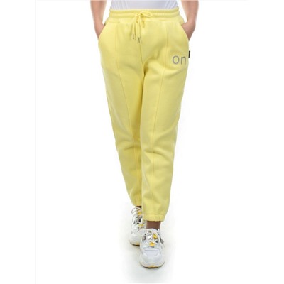 08 YELLOW Брюки спортивные женские на флисе (100% хлопок) 7986