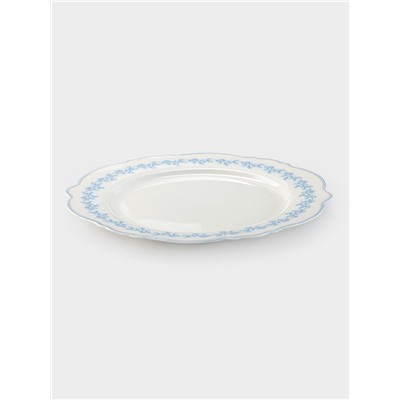 Тарелка WY Royal blue, d=26.5 см, фарфор, белая