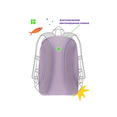 Рюкзак Berlingo Street Style "Grape", 41*28*17см, 3 отделения, 2 кармана, уплотненная спинка