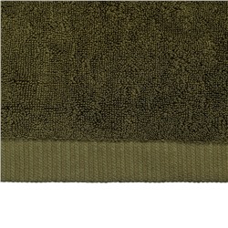 Полотенце банное оливкового цвета из коллекции Essential, 70х140 см