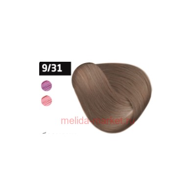 OLLIN SILK TOUCH  9/31 блондин золотисто-пепельный 60мл Безаммиачный стойкий краситель для волос