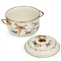 КАСТРЮЛЯ LEFARD ЭМАЛИРОВАННАЯ С КРЫШКОЙ, СЕРИЯ PASSAGE, 4,8Л, ДИА.22СМ ПОДХОДИТ ДЛЯ ИНДУК.ПЛИТ