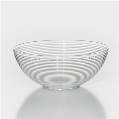 Салатник Доляна «Шарм», d=23 см, высота 9.5 см, 2.2 л, прозрачный