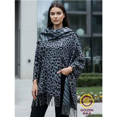 Палантин теплый кашемировый с двусторонним принтом Арт 2322/1
