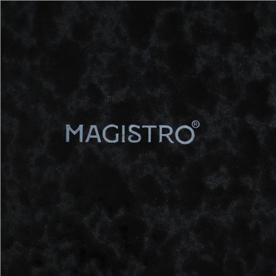 Салатник Magistro «Ночной дождь», 1.6 л, d=24.5 см, фарфор, чёрный