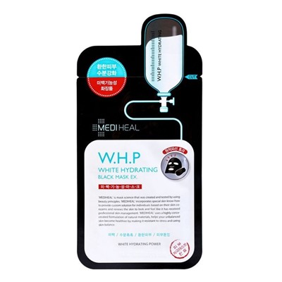 Mediheal Маска для лица тканевая осветляющая с древесным углем / W.H.P White Hydrating Black Mask, 35 г