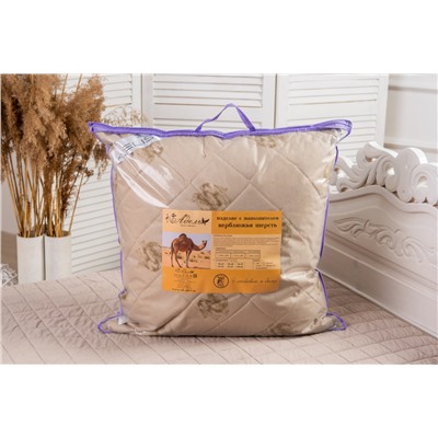 Подушка "Верблюд" тик на молнии лебпух+вербл,стег,лента,сумка(Н)