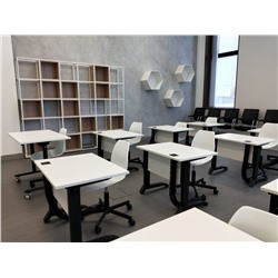 Стул подъемно-поворотный SHT-ST29/S120
                        белый / черный муар