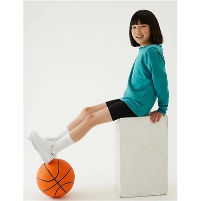 2pk Girls' Cotton with Stretch School Shorts (2-16 Yrs)