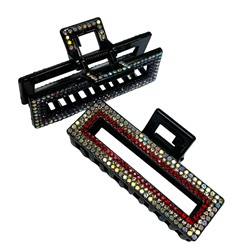 Заколка-краб для волос со стразами 9х4,5 см КР16 тип 1