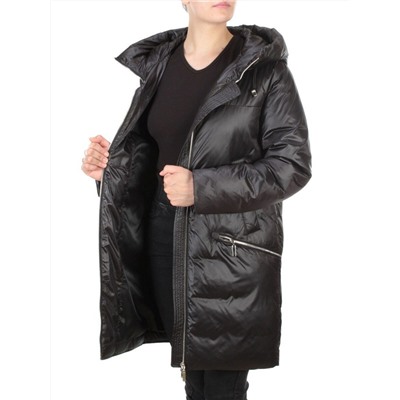 GWD21530P BLACK Пальто зимнее женское PURELIFE (200 гр .холлофайбер)