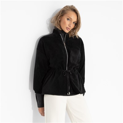 Бомбер мягкий на кулиске, Хочу-надо-беру (чёрный)