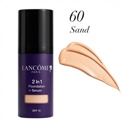 Тональный крем Lаncоме 2 in 1 Foundation + Serum SPF 15 30 ml #60 Sand