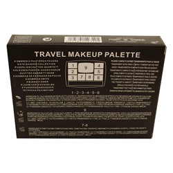 Тени для век C Travel Makeup Palette тени 6 цв. + тени для бровей 2 цв. + пудра 1 цв. № 6 33 g