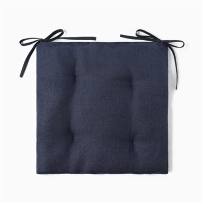 Подушка на стул Этель Minimalist design 42х42 см, цв.синий, 100% лен 415 г/м2