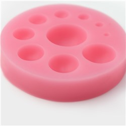 Молд для заливки Доляна «Полусфера», силикон, 6.5×6.5×1.5 см, розовый