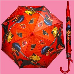 Зонт-трость для девочки с мультгероями полуавтомат Арт 005/2