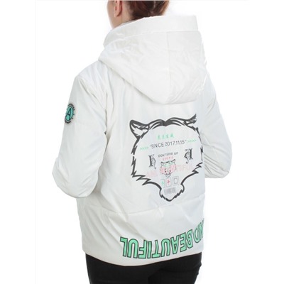 D003 WHITE Куртка демисезонная женская (100 гр. синтепон)