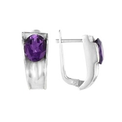 Серьги 'Терра' с аметистом И0С.712АМТN1