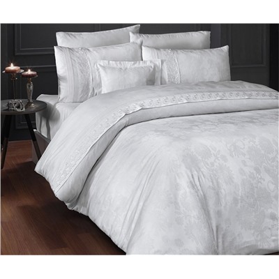 Сатиновое Постельное белье Евро 2 сп. V.I.P Moonlıght SATIN First Choice