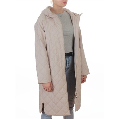 9610 BEIGE Куртка стеганная демисезонная женская (100 гр. холлофайбер)