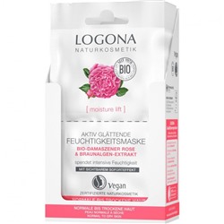 Logona Aktiv Glattende Feuchtigkeitsmaske Bio-Damaszener Rose  Активная Разглаживающая Увлажняющая Маска Органическая Дамасская Роза