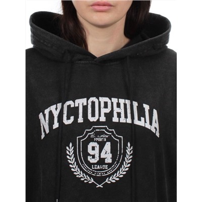 T312 BLACK Худи женское (90% хлопок, 10% полиэстер)