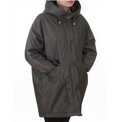 8020  GREY/GREEN Куртка демисезонная женская (100 гр. холлофайбер)