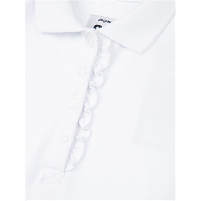 Футболка-поло с длинным рукавом для девочки