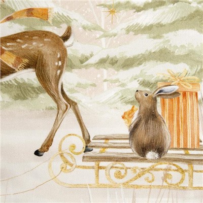 Полотенце Этель Christmas forest, 40×73 см, 100% хлопок, саржа 190 г/м²