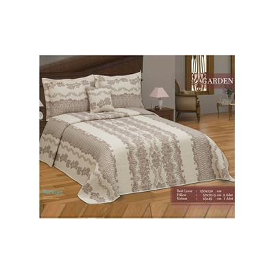 Жаккардовое Покрывало 250x250 см с 3-мя Наволочками GARDEN - FIRST Elegant
