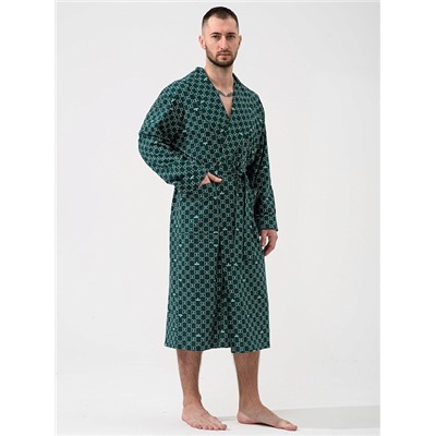 Мужской халат "Люкс" 2441-К / Зеленый
