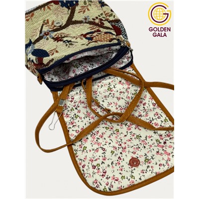 Сумка детская мягкая из гобелена с апликацией