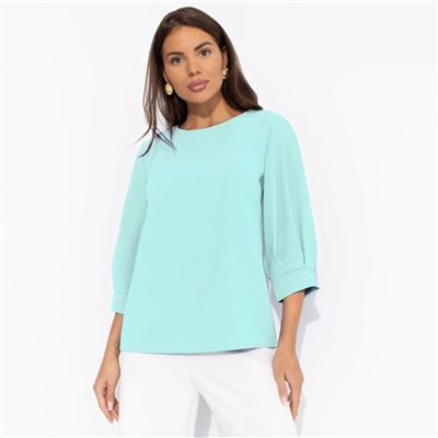 Блуза прямого силуэта, Предвкушение встречи (тиффани)