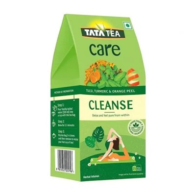 Зеленый чай для очищения с Тулси и Куркумой (25 пак), Infusion Green Tea with Tulsi, Turmeric, произв. Tata Tea