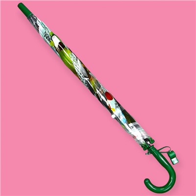 Зонт-трость детский прозрачный с рисунком полуавтомат Арт 2007/5