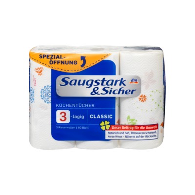 Saugstark&Sicher Кухонное полотенцае Jumbo 3-lagig, 3x80 Blatt, 240 листов