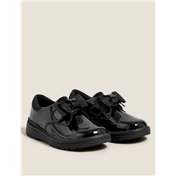 Kids' Leather Freshfeet™ Bow School Shoes (8 Small - 1 Large)