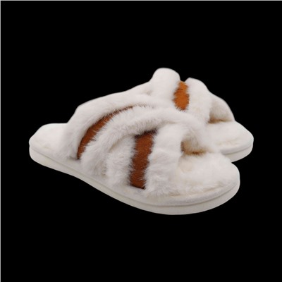 Тапочки меховые 10331 белые