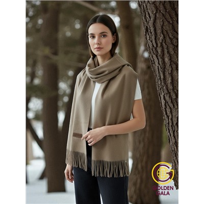 Шарф теплый женский кашемировый Арт 2581Ш/11 (коричневый текстурный)