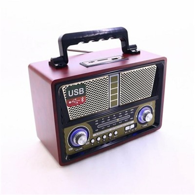 Радиоприёмник Ретро KEMAI MD-1802BT Bluetooth USB+SD аккумулятор (30) оптом