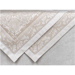 01с-44ЯК Комплект салфеток из 6 шт 45*45 "Акантус" цв. бежевый