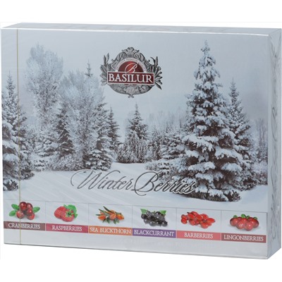 BASILUR. Новый год. Winter Berries. Ассорти карт.упаковка, 60 пак.