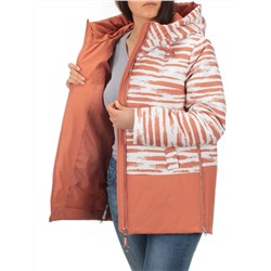 M8295 WHITE/TERRACOTTA Куртка демисезонная женская (100 гр. синтепон) Maria