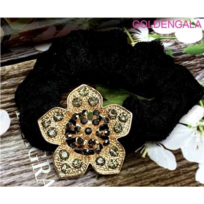 Резинка для волос со стразами велюровая Р2 тип 2