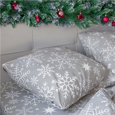 Постельное бельё «"Этель"» 1.5 сп Snow fall, 143х215 см, 150х214 см, 70х70 см - 2 шт, бязь
